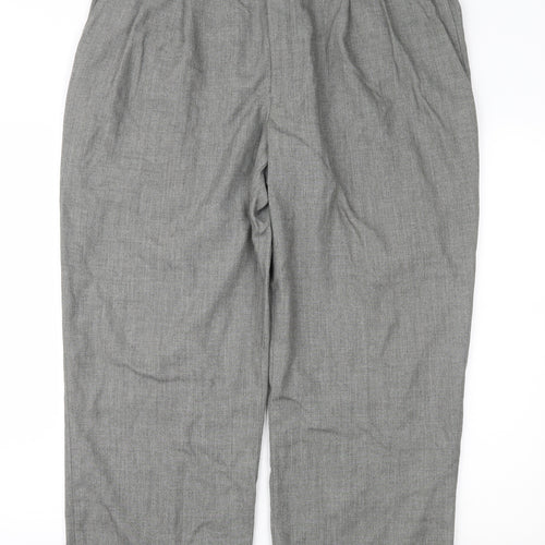 Haggar Mens Grey   Trousers  Size 38 in L27 in