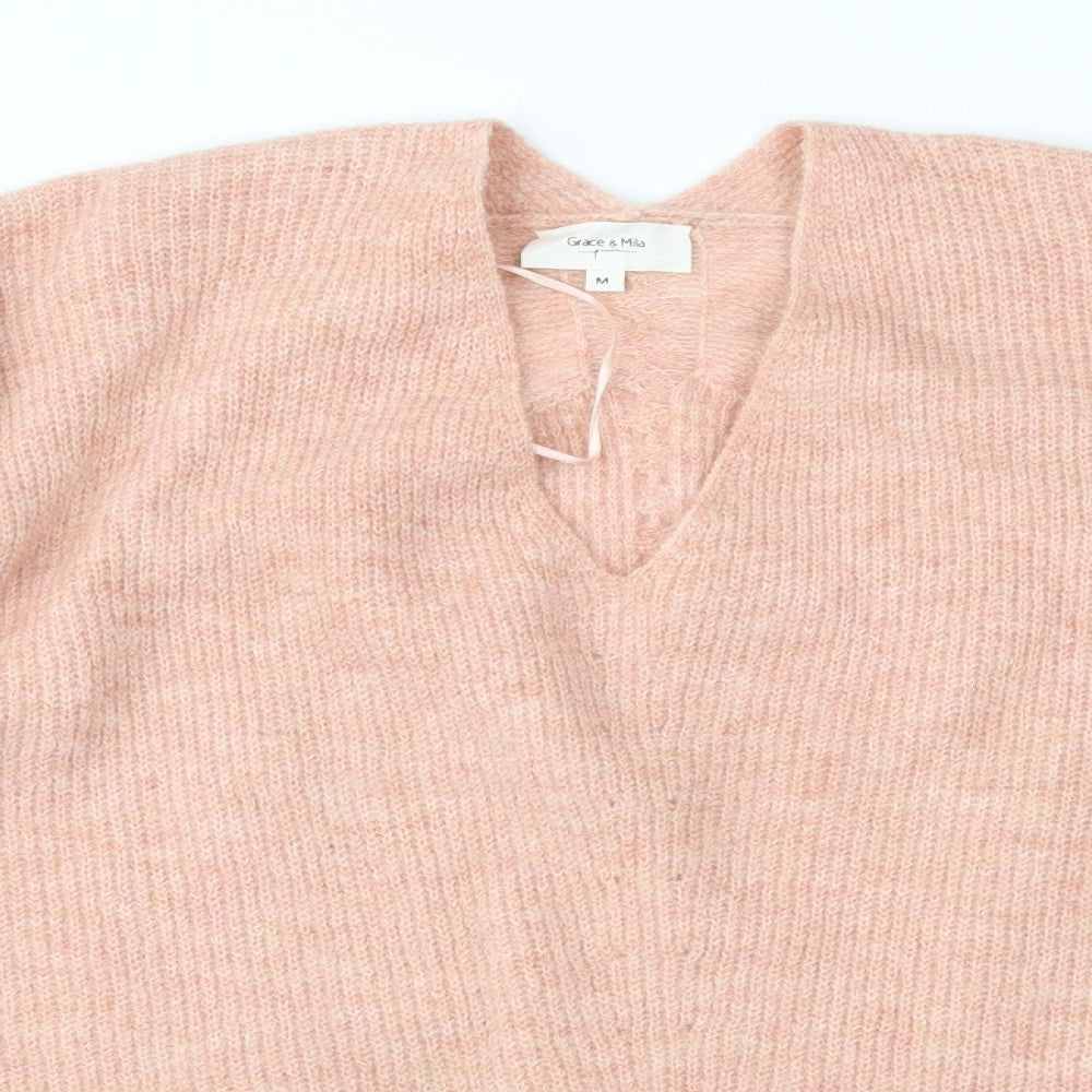 Grace & Mila Womens Pink   Pullover Jumper Size M