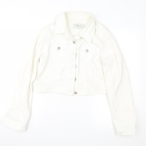 Peacocks Womens White  Denim Jacket  Size 16