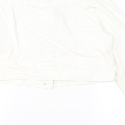 Peacocks Womens White  Denim Jacket  Size 16