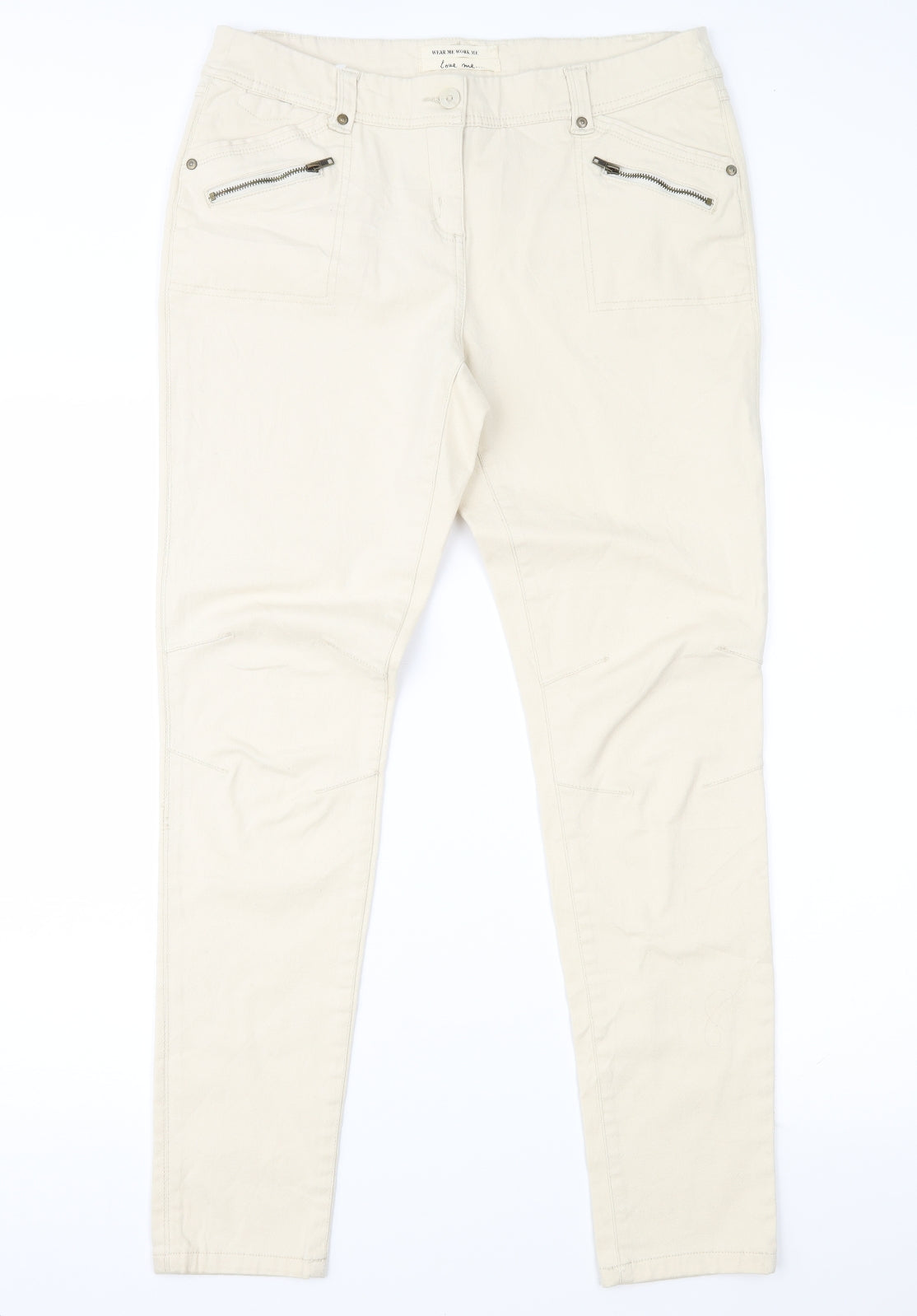 New Look Womens Beige   Skinny Jeans Size 14 L29 in