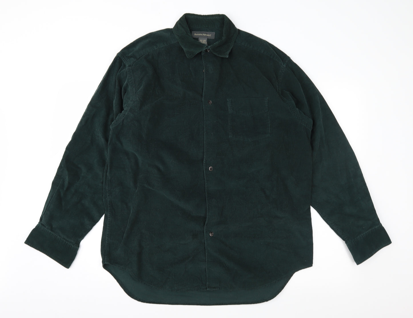 Banana Republic Mens Green  Corduroy  Button-Up Size M