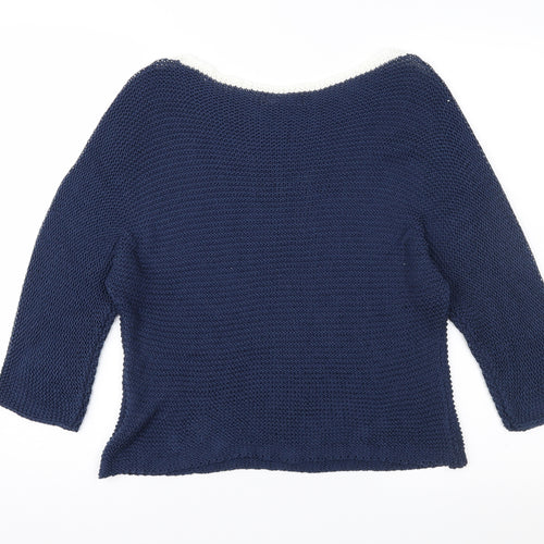 Carina Ricci Womens Blue   Pullover Jumper Size S