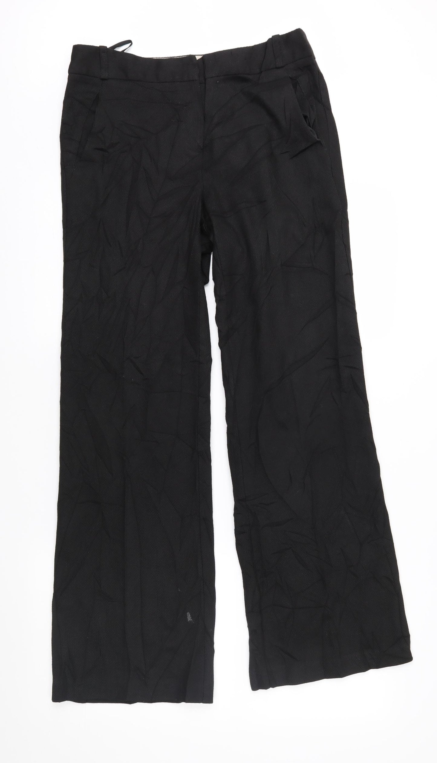 NEXT Womens Black   Trousers  Size 10 L28 in