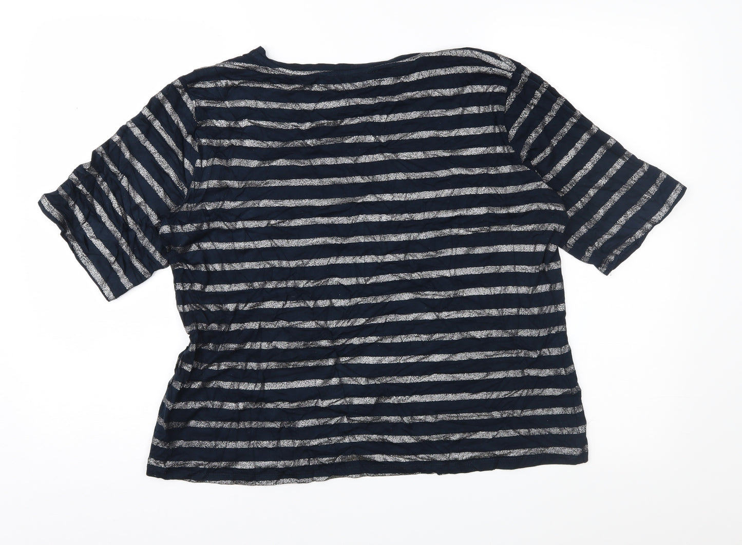 Principles Womens Blue Striped  Basic T-Shirt Size 20