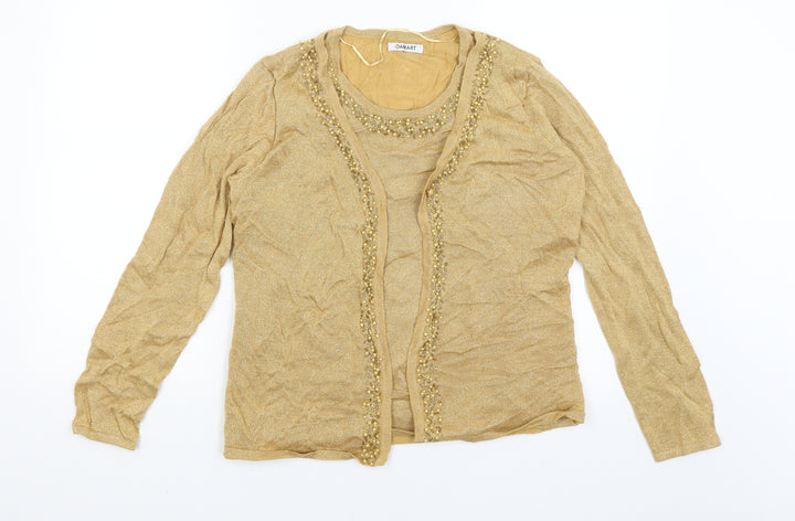 Damart Womens Gold Pullover Jumper Size 12