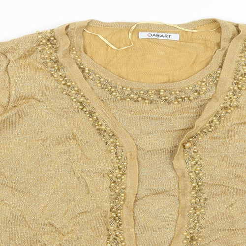 Damart Womens Gold   Pullover Jumper Size 12