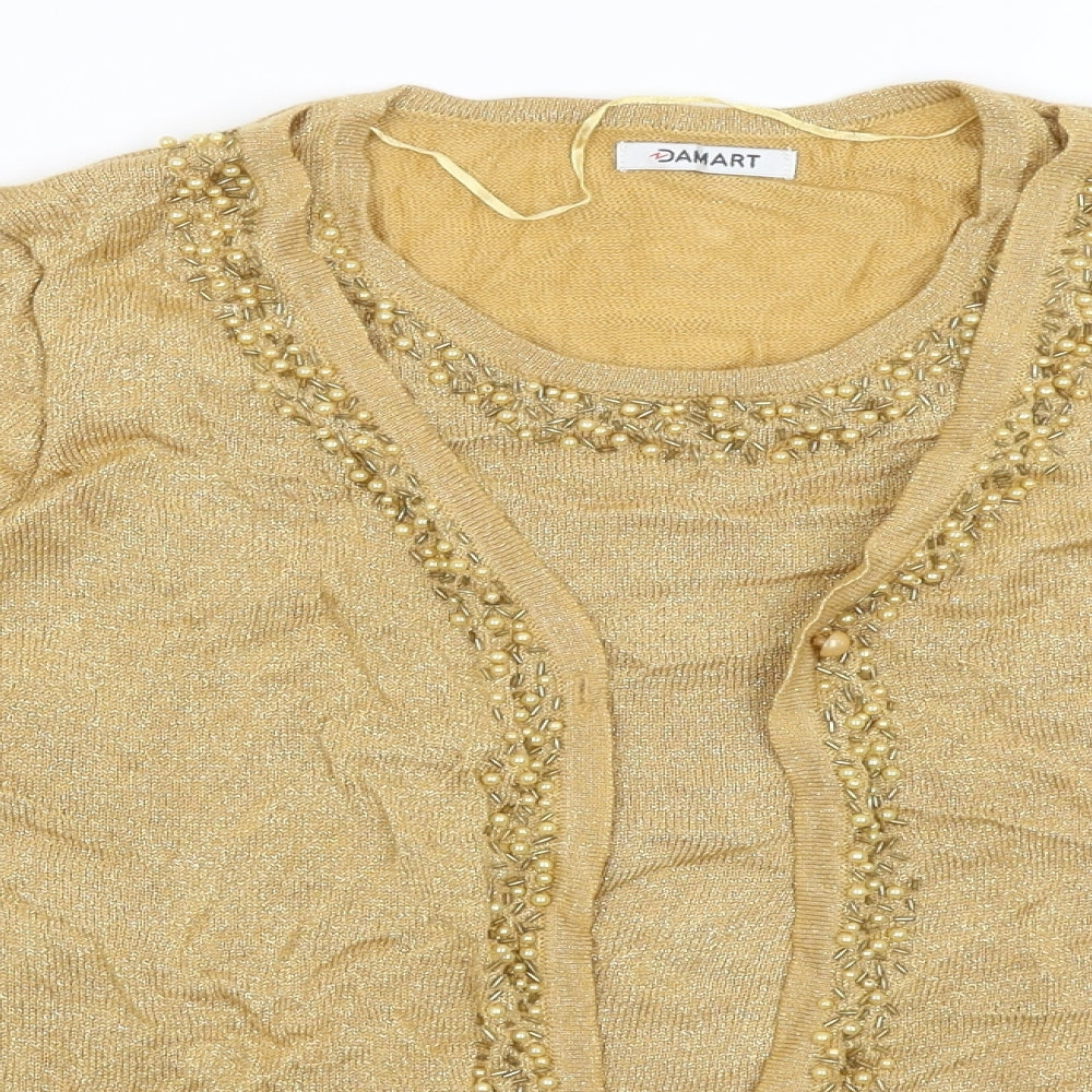Damart Womens Gold   Pullover Jumper Size 12