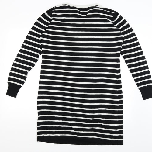 Sugarhill Womens Black Striped  Tunic T-Shirt Size 18