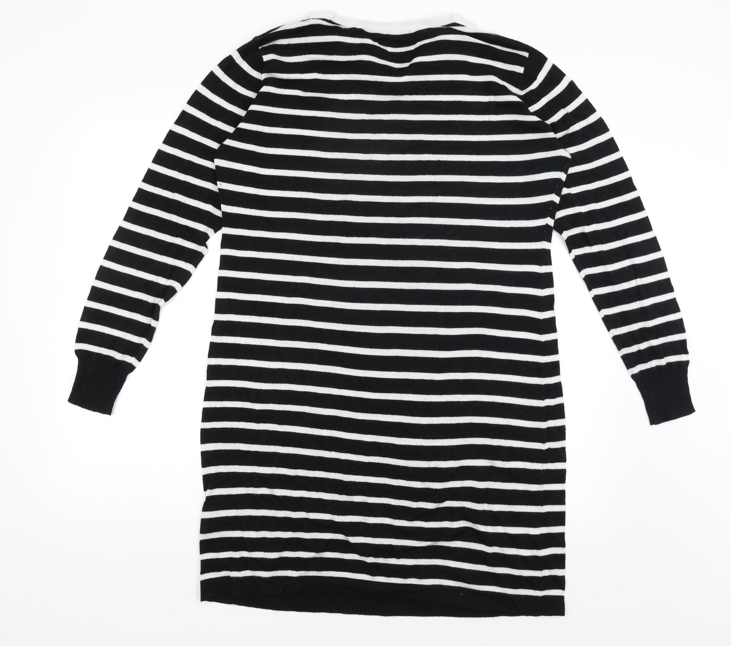 Sugarhill Womens Black Striped  Tunic T-Shirt Size 18