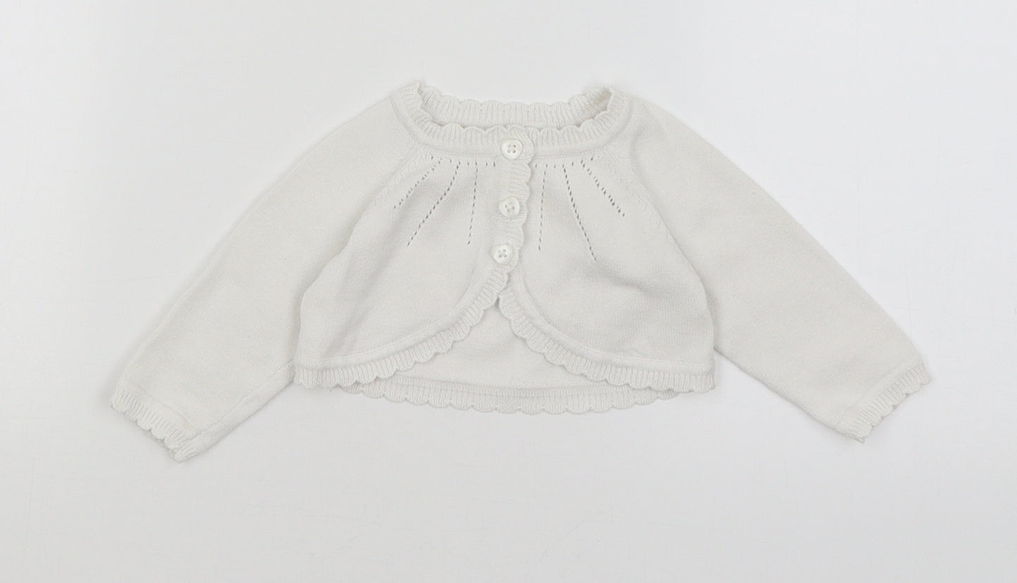 George Baby White   Cardigan Jumper Size 0-3 Months