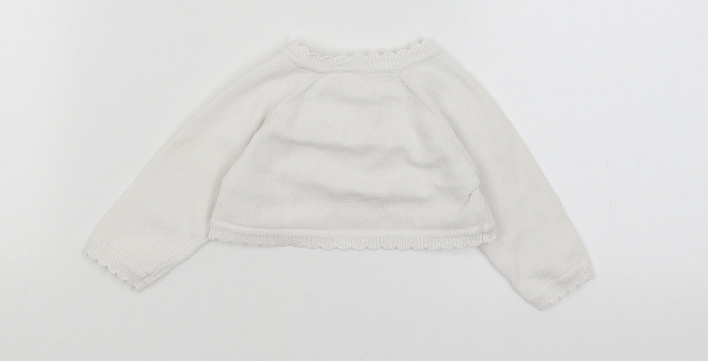 George Baby White   Cardigan Jumper Size 0-3 Months