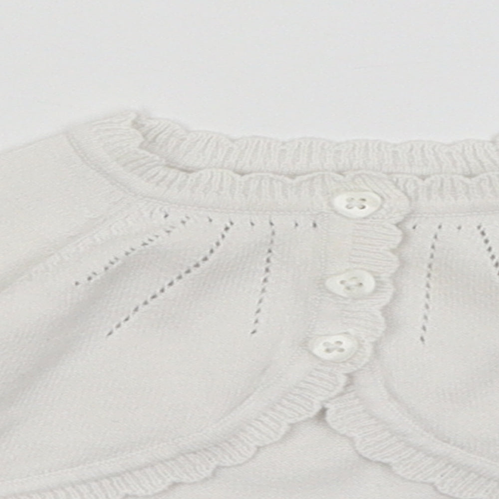 George Baby White   Cardigan Jumper Size 0-3 Months