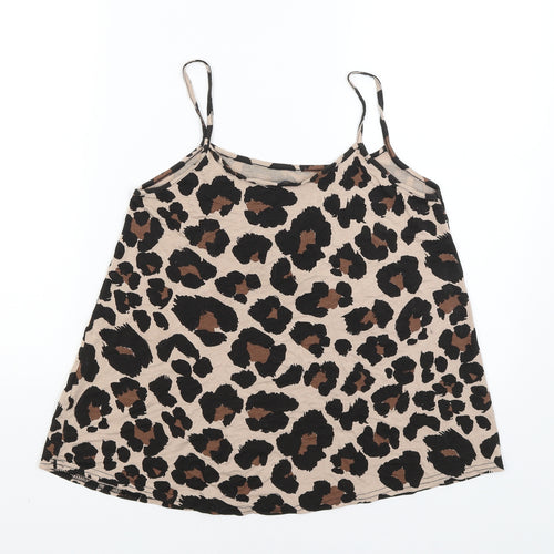 Boohoo Womens Brown Animal Print  Camisole Tank Size 8