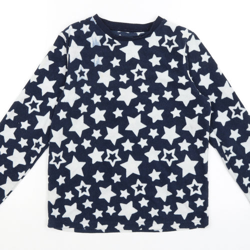 F&F Boys Blue Solid   Pyjama Top Size 9-10 Years  - Stars