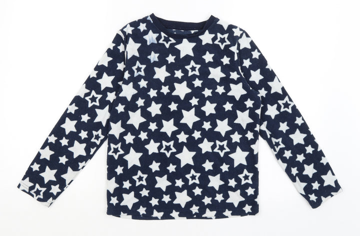 F&F Boys Blue Solid Pyjama Top Size 9-10 Years - Stars