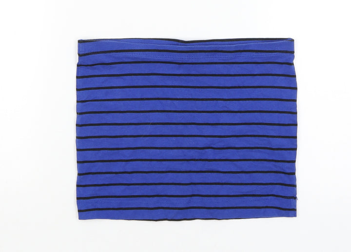 H&M Girls Blue Striped  Mini Skirt Size 11-12 Years