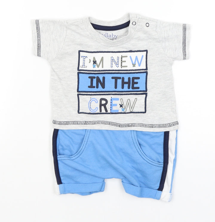 Lullaby Baby Grey Babygrow One-Piece Size Newborn - New in the crew