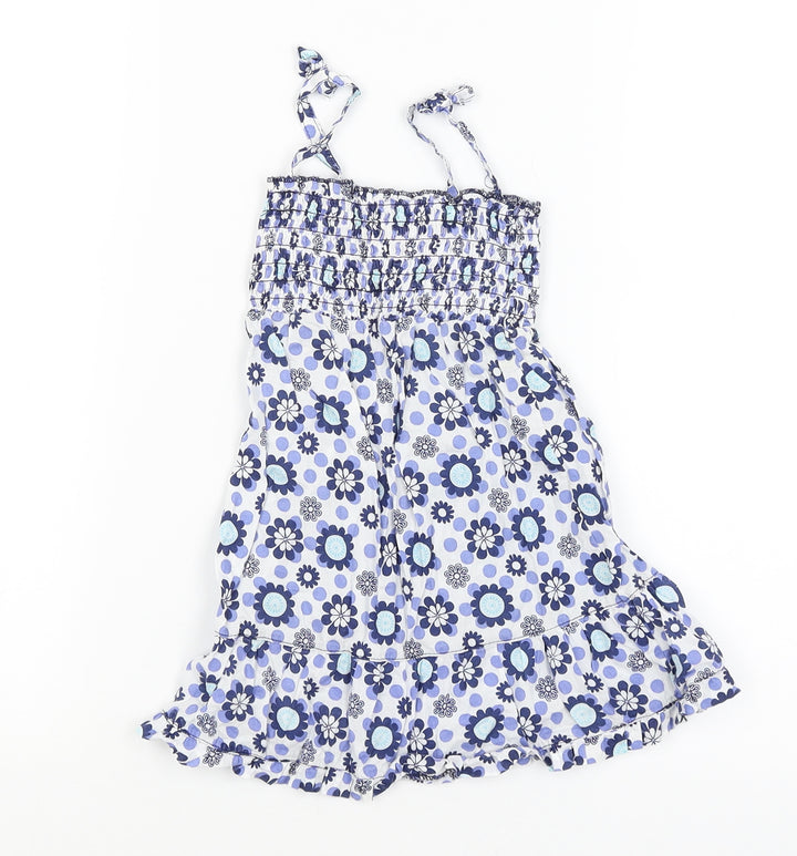Cherokee Baby Blue Floral Fit & Flare Size 12-18 Months