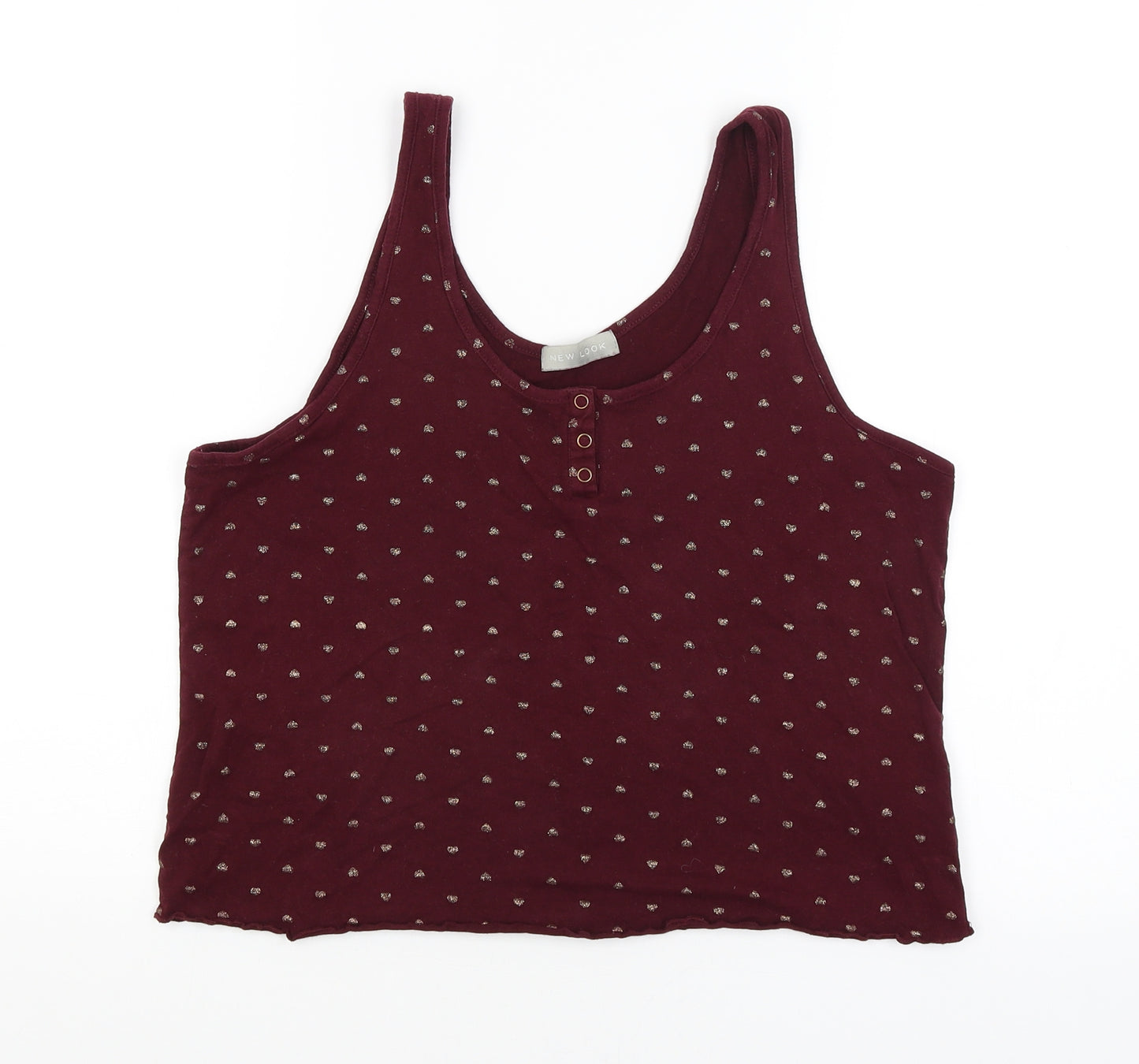 New Look Womens Red   Cropped Tank Size M