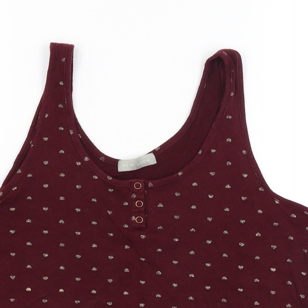 New Look Womens Red   Cropped Tank Size M