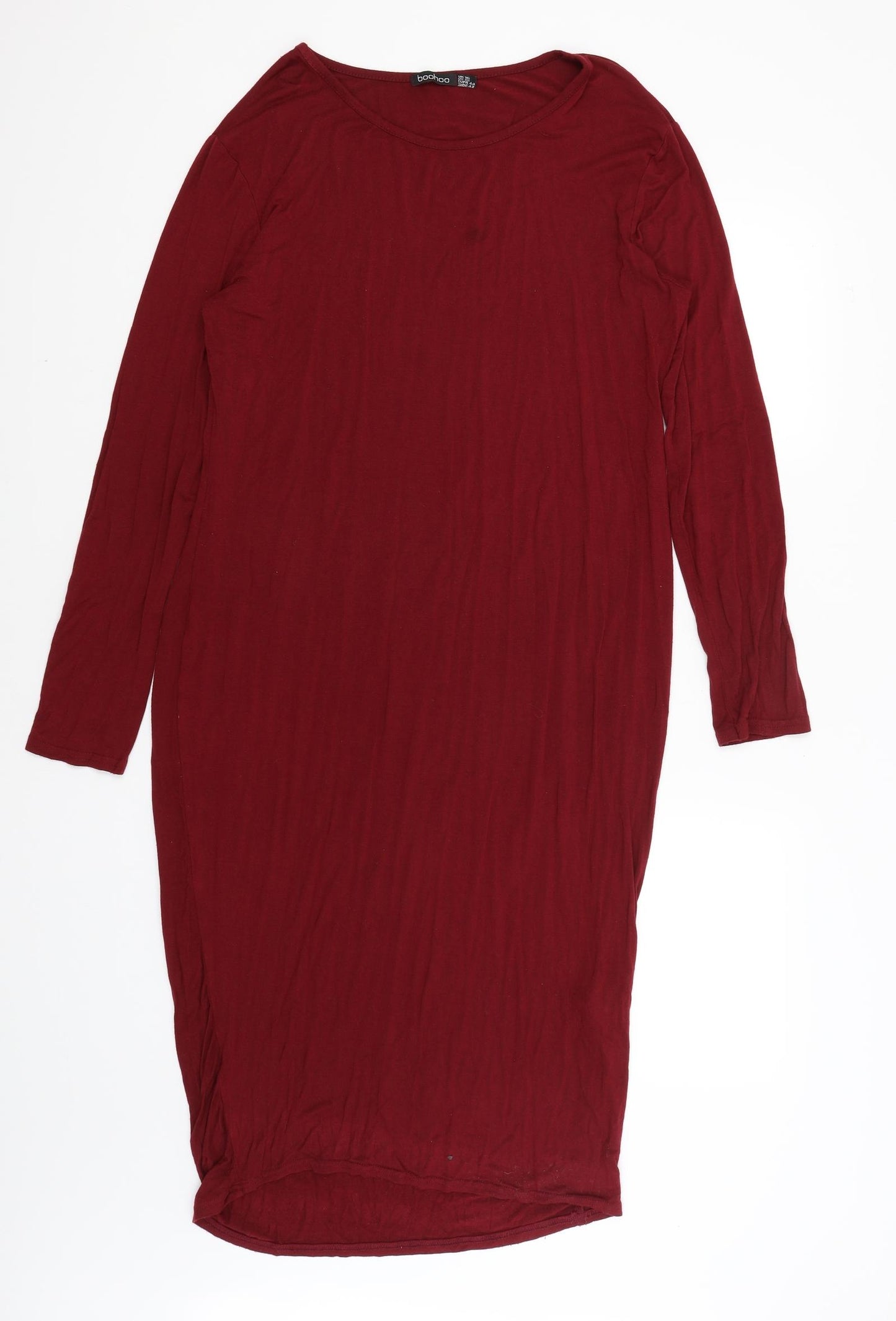 Boohoo Womens Red   T-Shirt Dress  Size 16