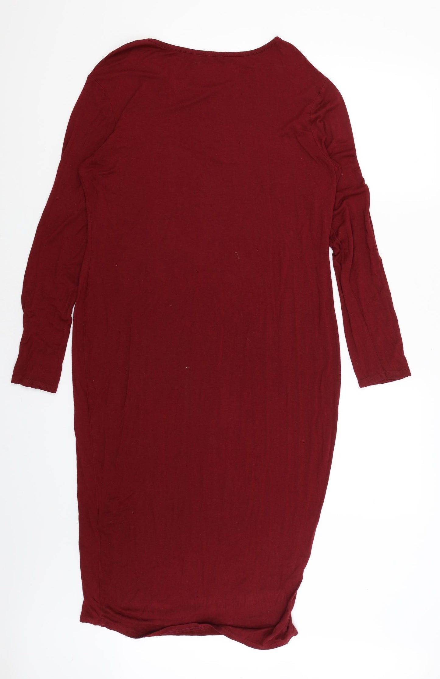Boohoo Womens Red   T-Shirt Dress  Size 16
