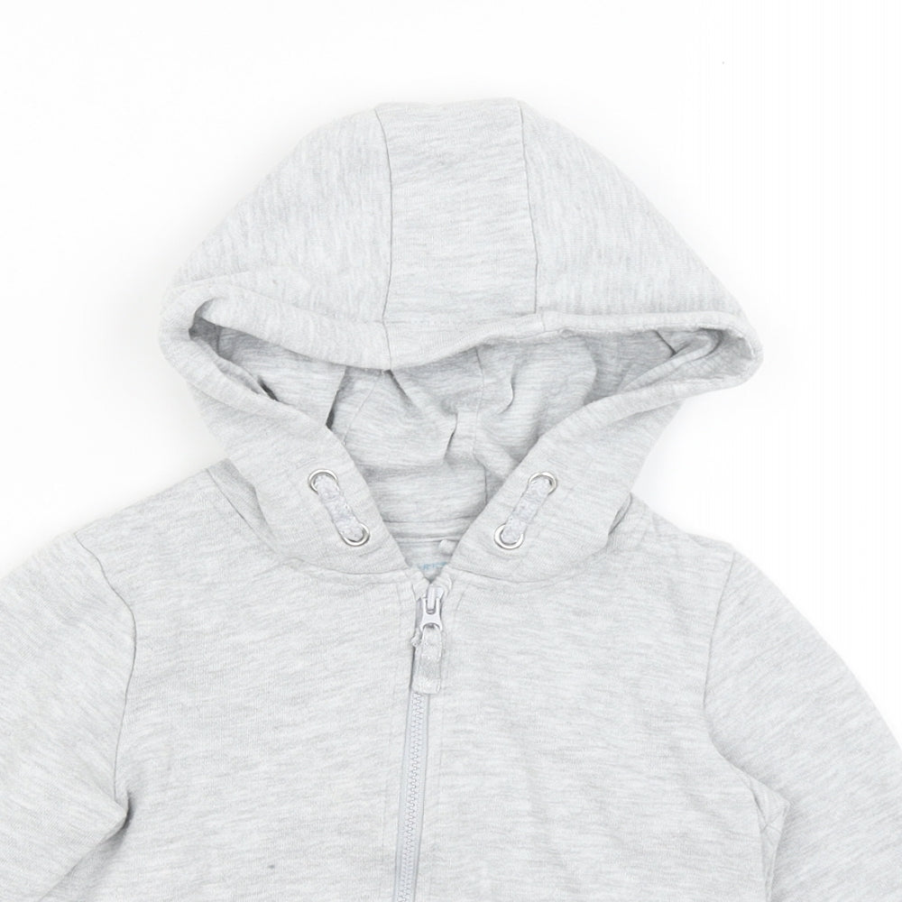 Primark Girls Grey   Full Zip Hoodie Size 3-4 Years