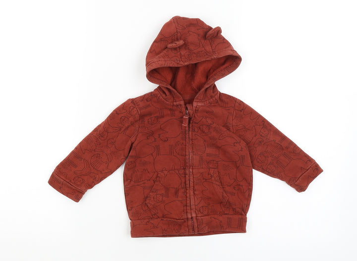 George Baby Brown   Pullover Jumper Size 6-9 Months  - Animals