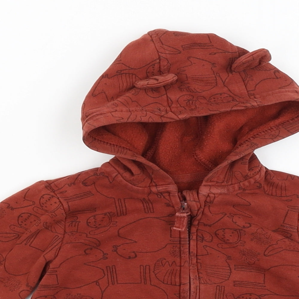George Baby Brown   Pullover Jumper Size 6-9 Months  - Animals