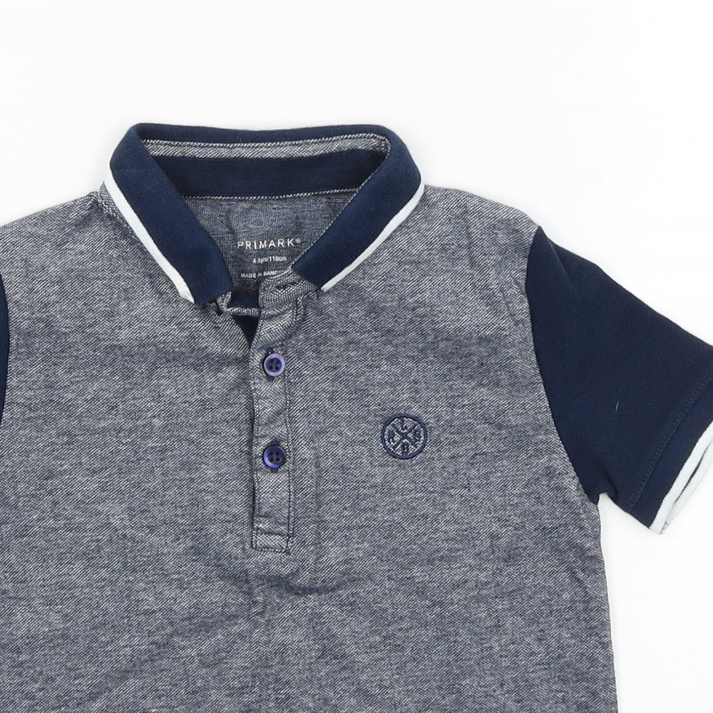 Primark Boys Blue   Basic Polo Size 4-5 Years