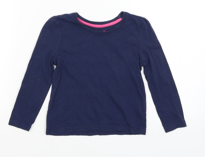 Young Dimension Girls Blue   Basic T-Shirt Size 3-4 Years