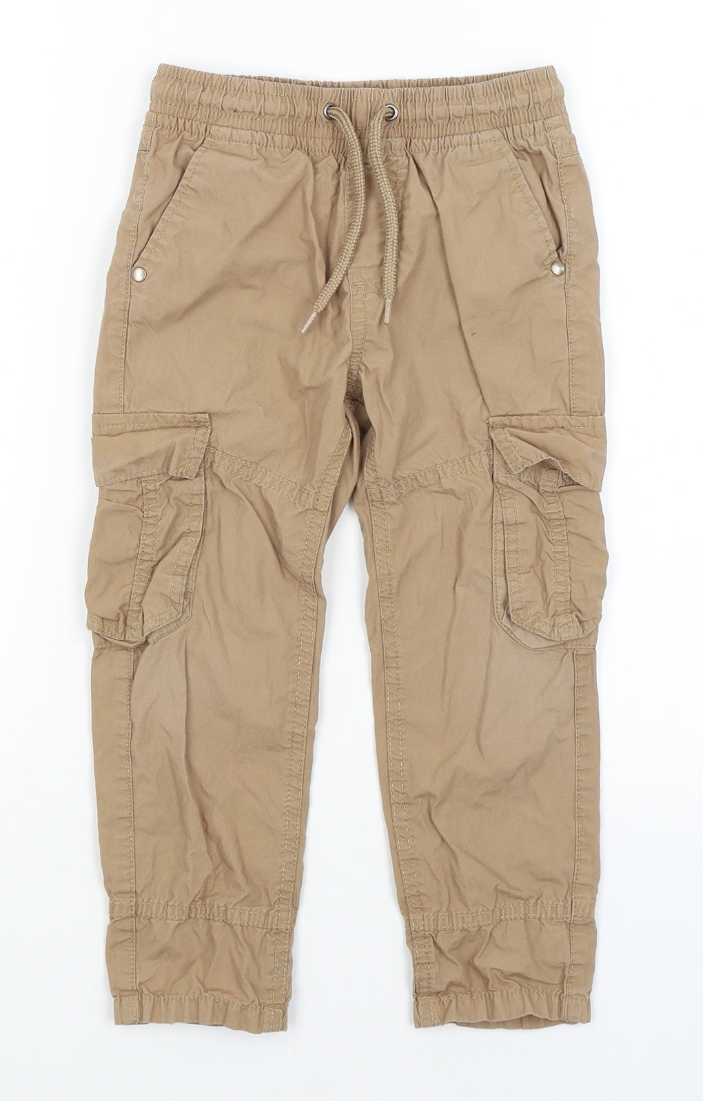F&F Boys Brown   Cargo Trousers Size 4-5 Years