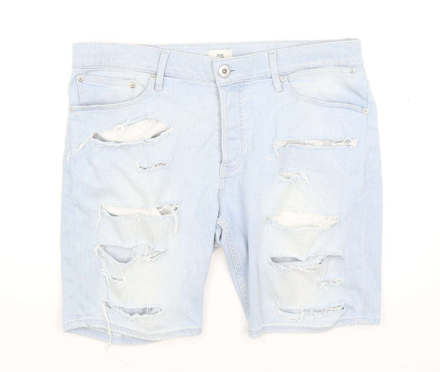 River Island Mens Blue   Bermuda Shorts Size 34 in
