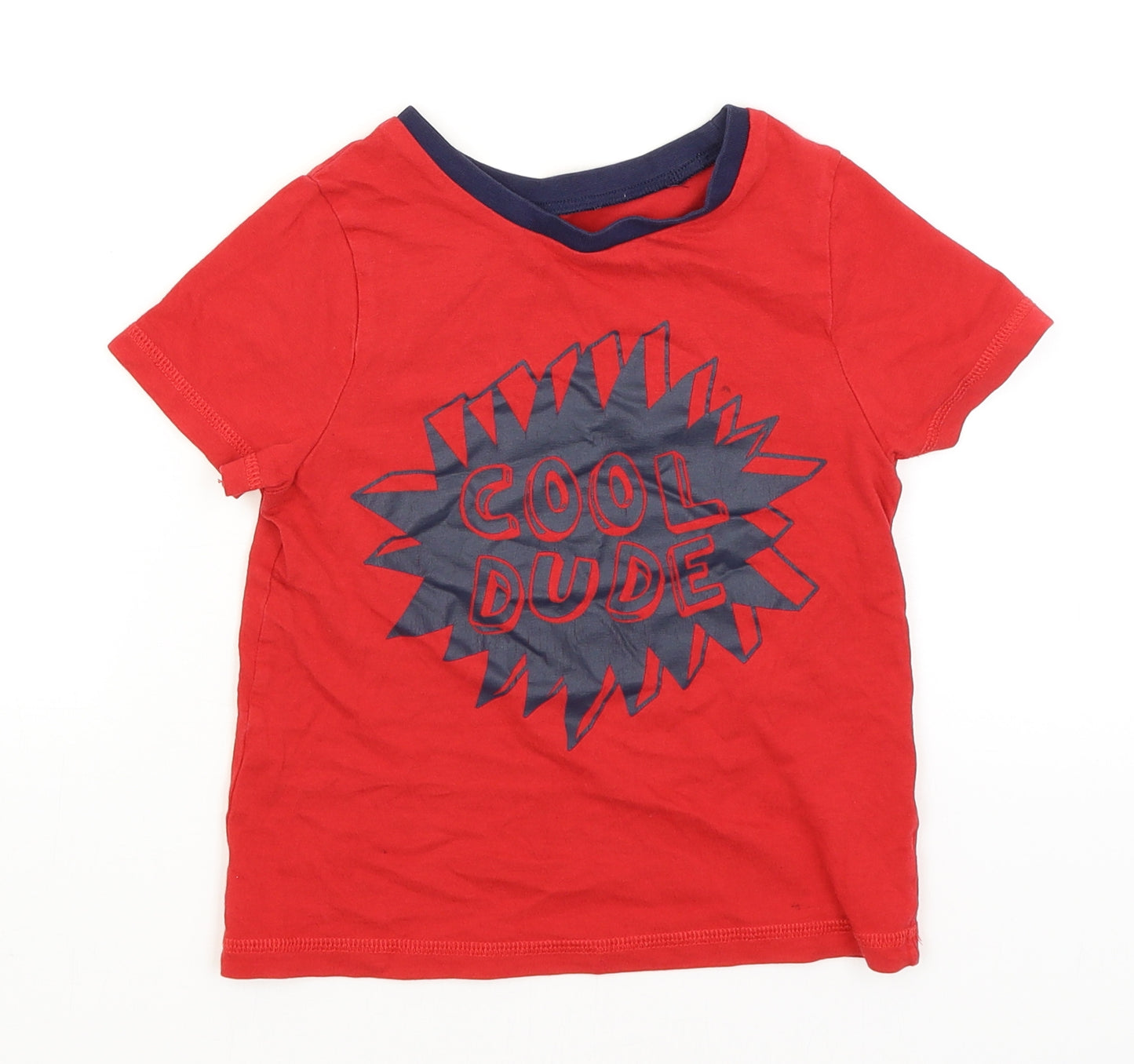 George Boys Red   Basic T-Shirt Size 4-5 Years  - Cool Dude