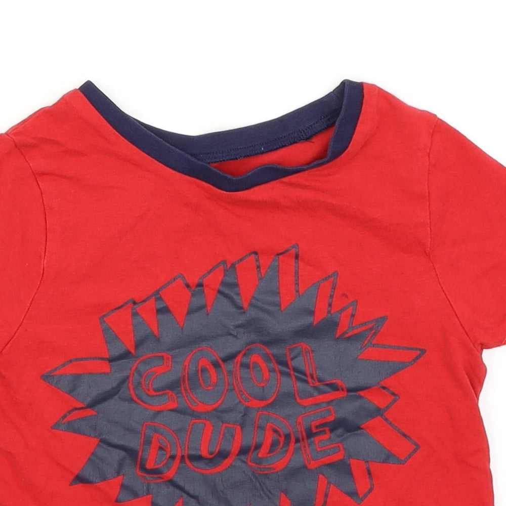 George Boys Red   Basic T-Shirt Size 4-5 Years  - Cool Dude