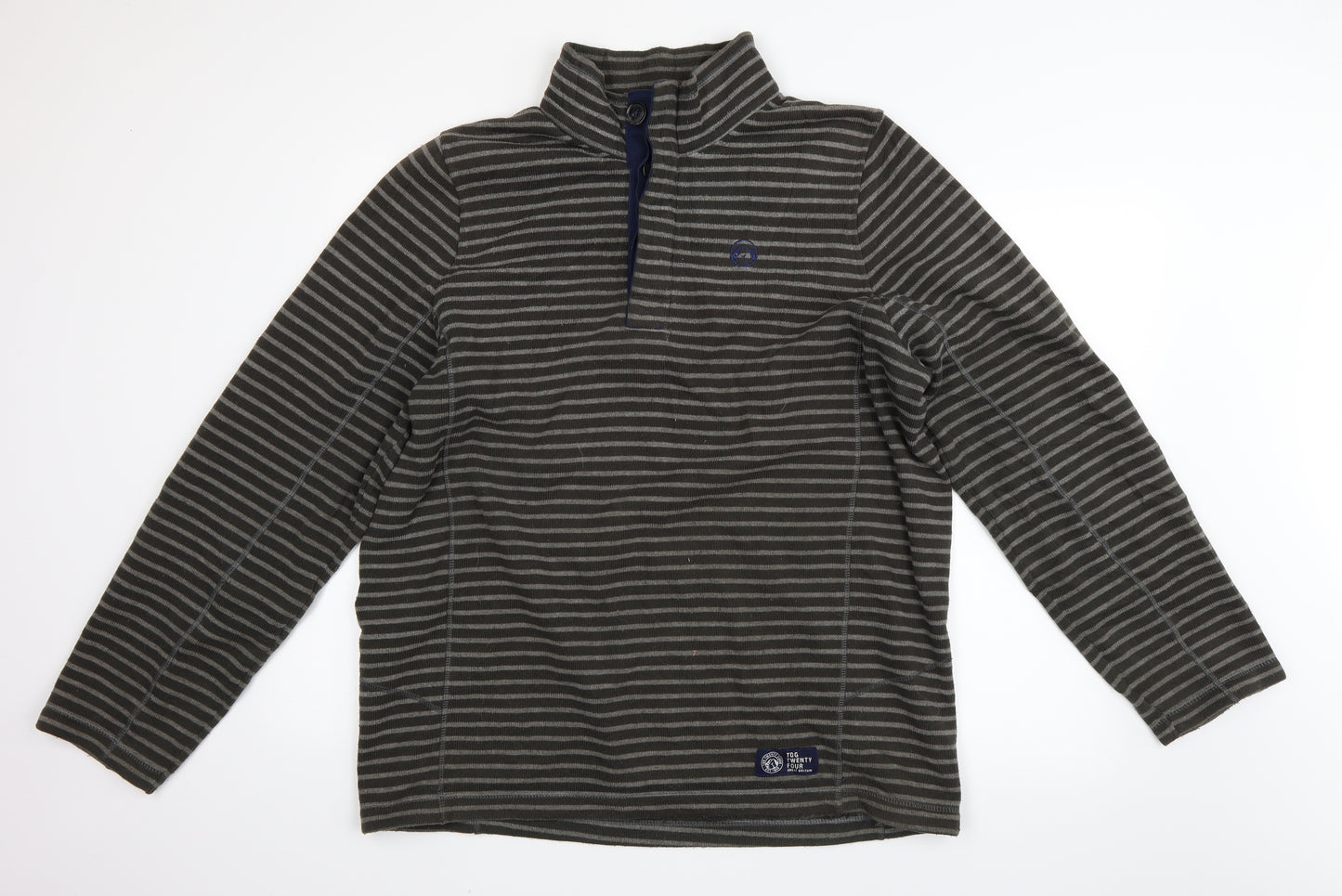 TOG 24 Mens Green Striped  Pullover Jumper Size XL