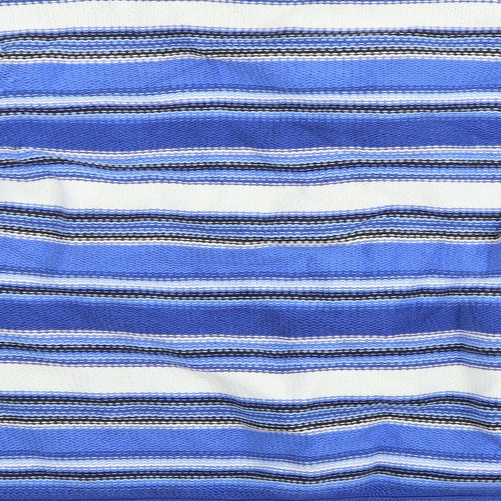 EWM Womens Blue Striped  Cardigan Jumper Size L