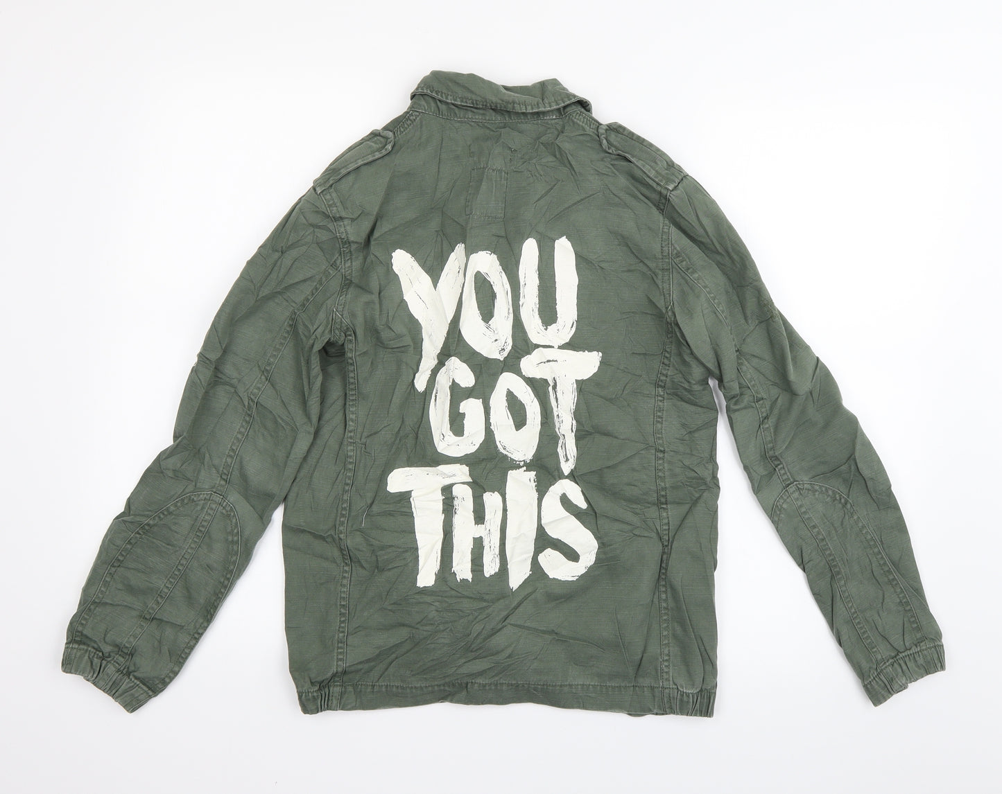 H&M Girls Green   Basic Jacket Jacket Size 11-12 Years