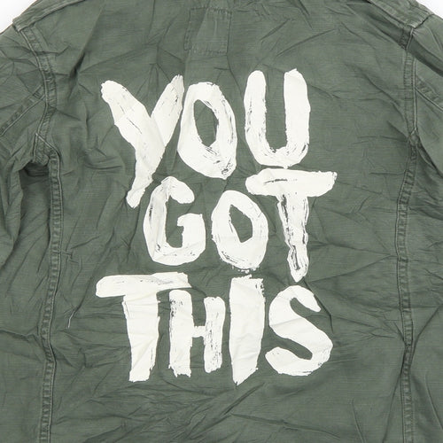 H&M Girls Green   Basic Jacket Jacket Size 11-12 Years