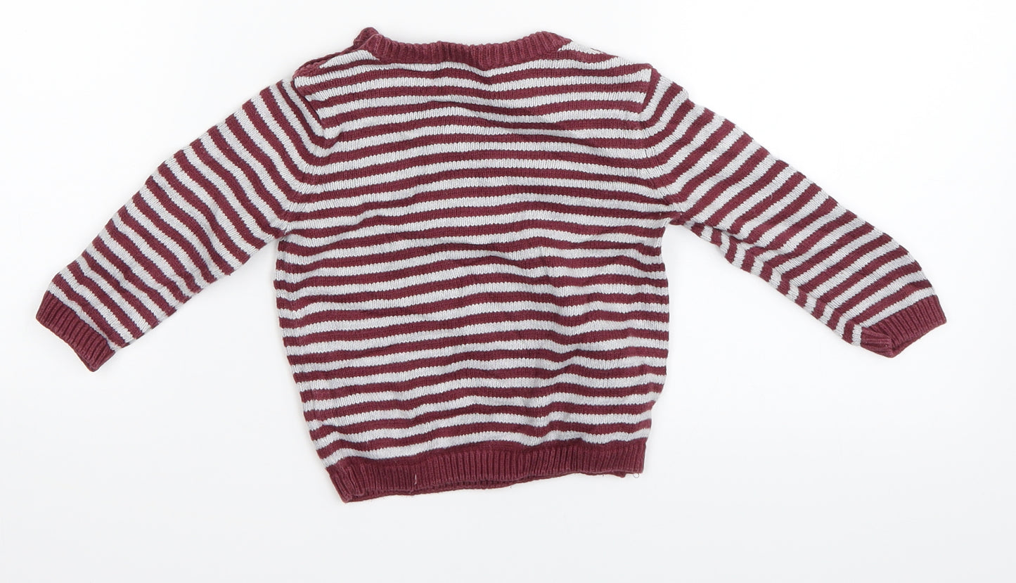 F&F Baby Red Striped  Basic T-Shirt Size 6-9 Months