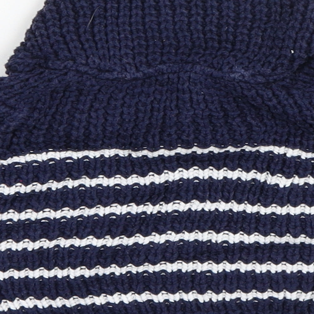 Marks and Spencer Baby Blue Striped  Pullover Jumper Size 6-9 Months
