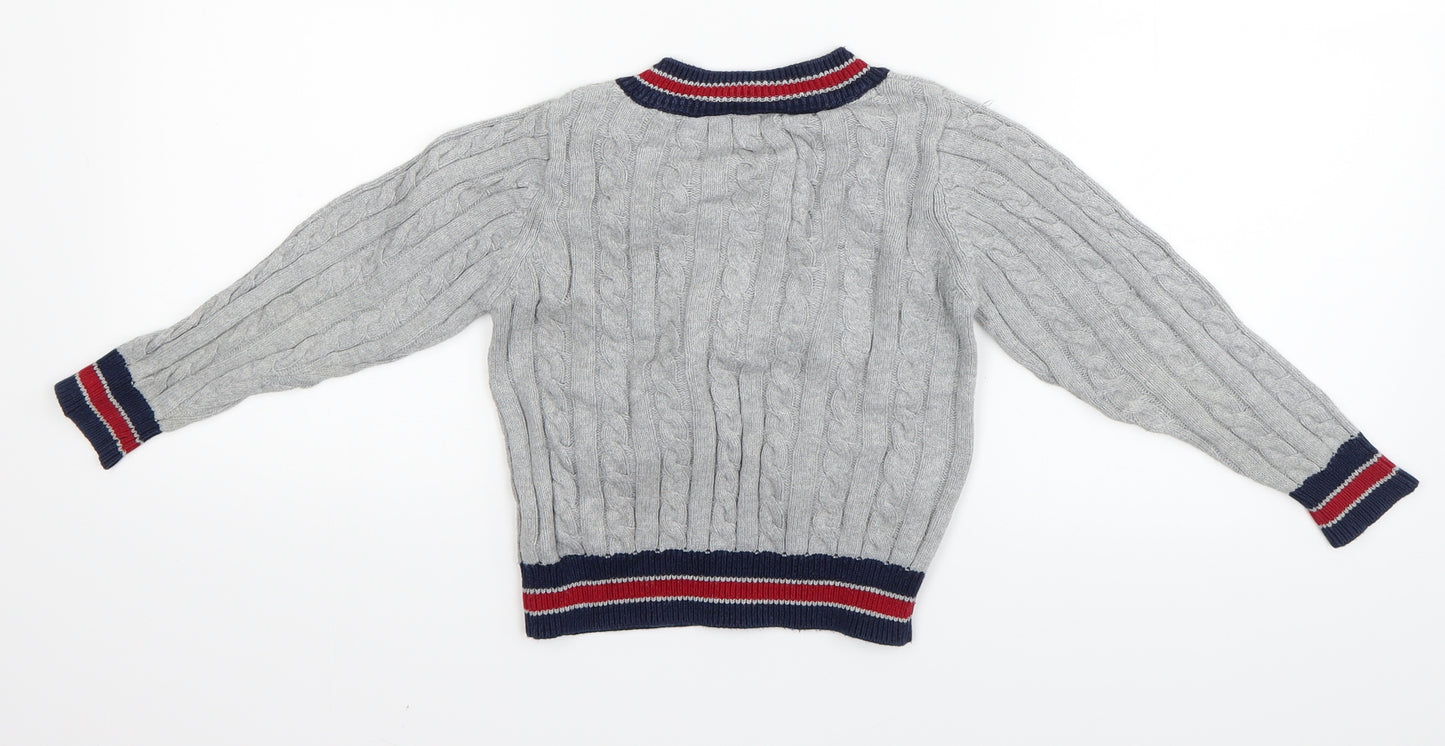 Jacadi Boys Grey   Henley Jumper Size 4 Years