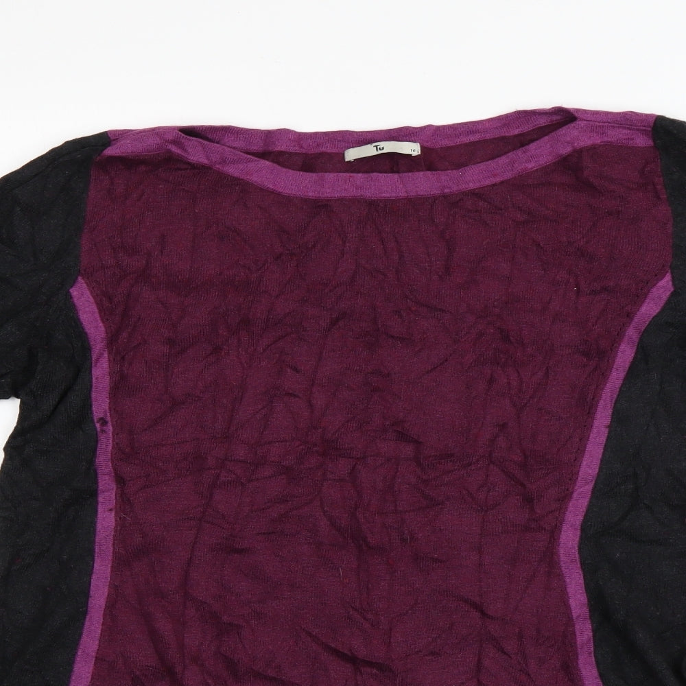 TU Womens Purple   Fit & Flare  Size 16