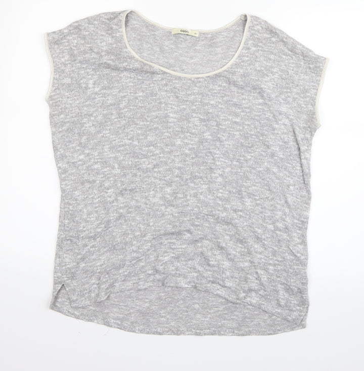 Oasis Womens Grey Basic T-Shirt Size XS