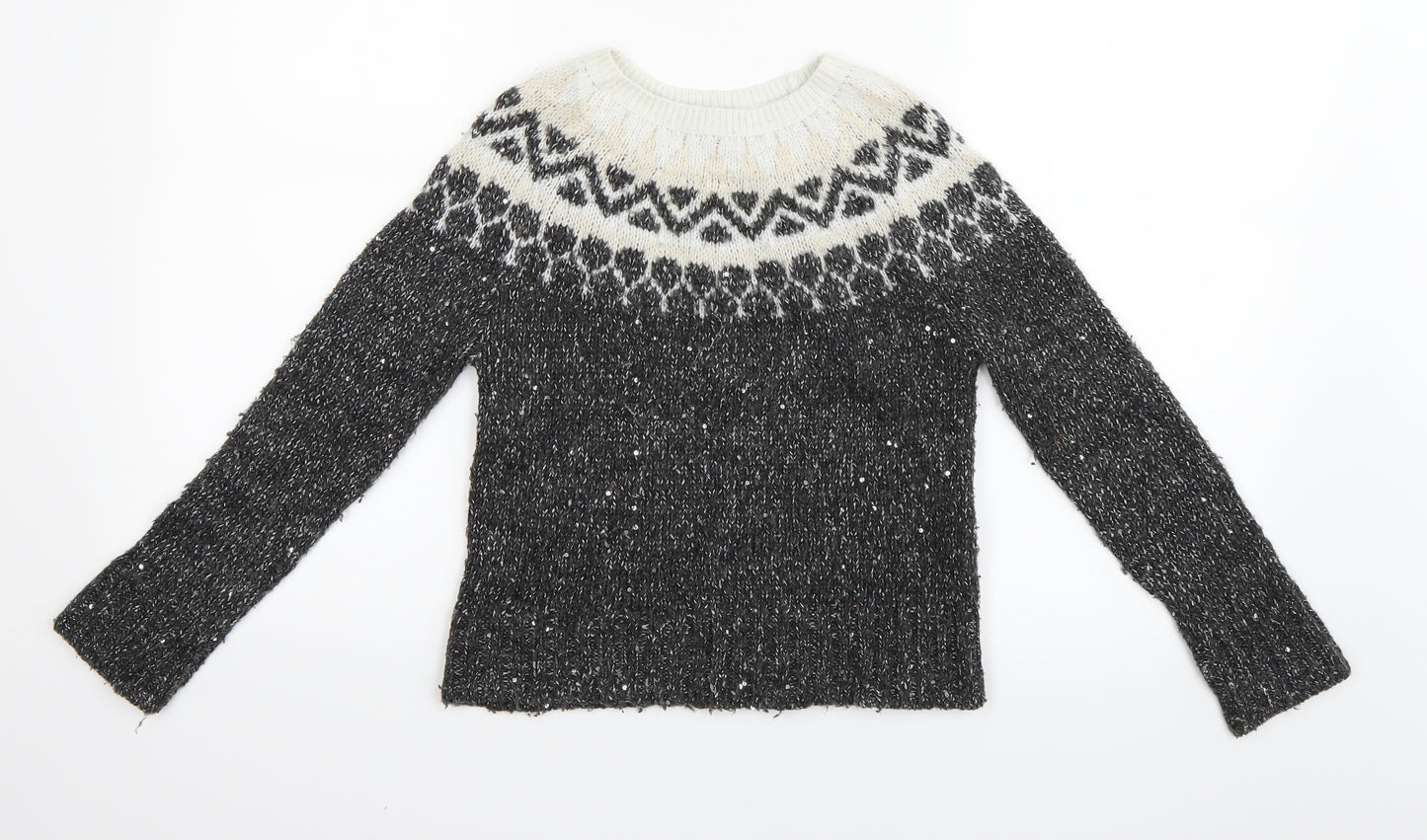 Gap Girls Grey   Pullover Jumper Size 8 Years