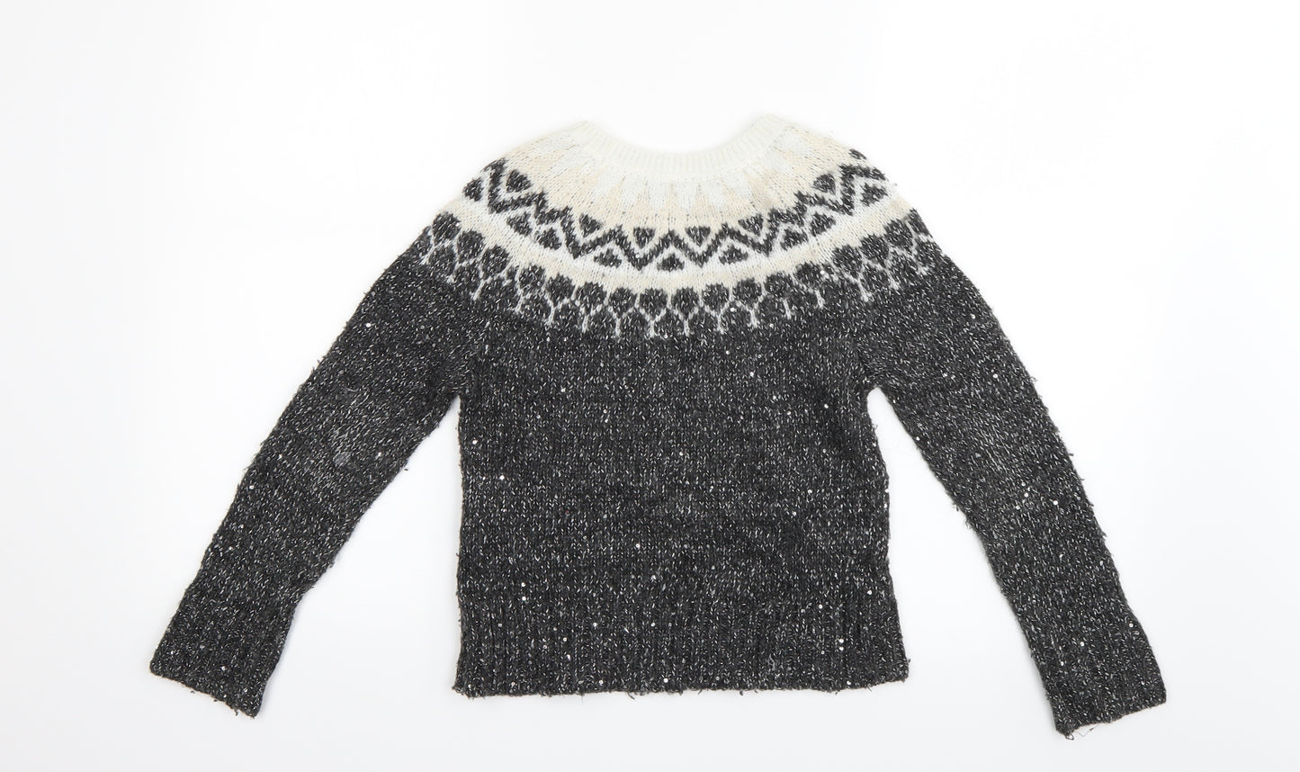 Gap Girls Grey   Pullover Jumper Size 8 Years