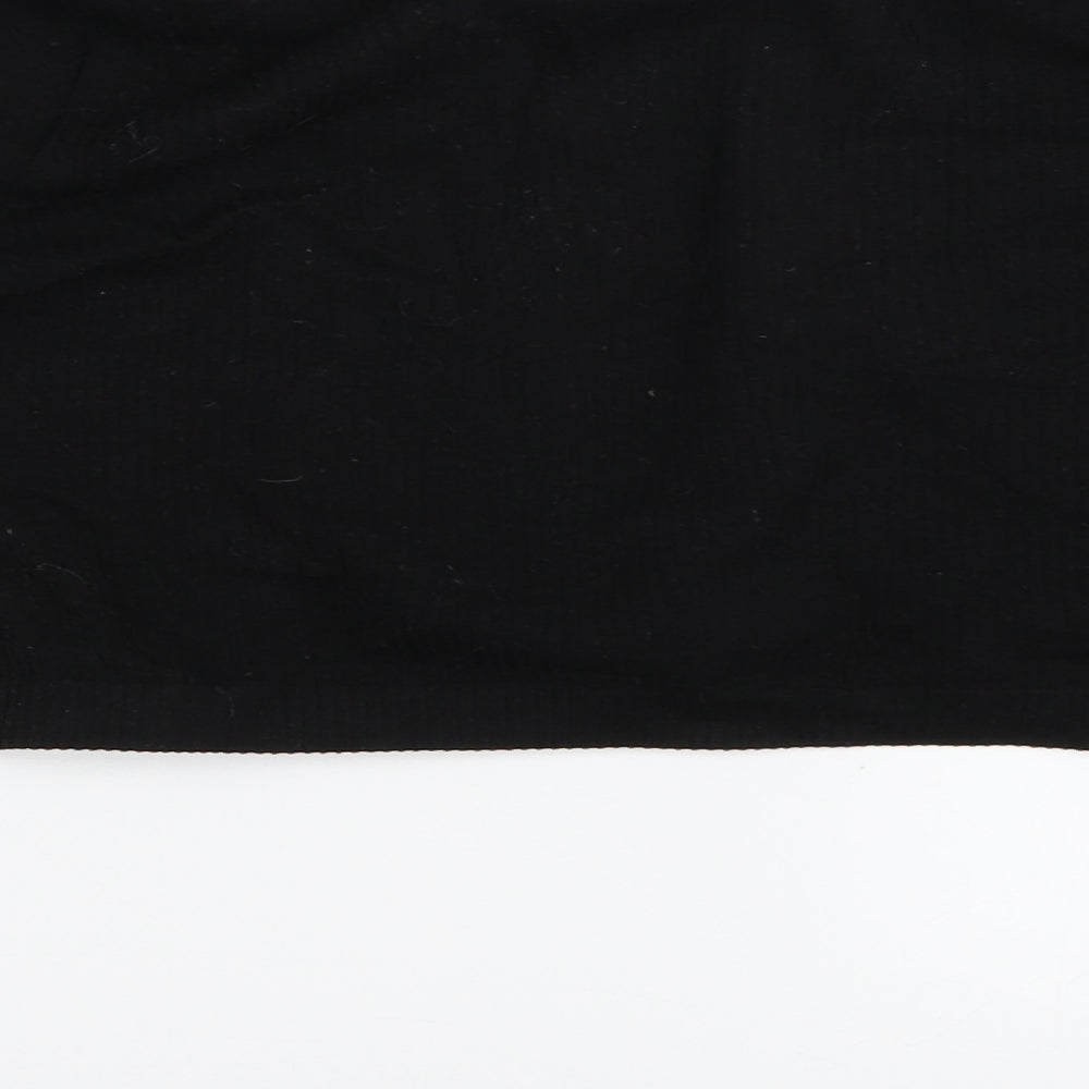 Stradivarius Womens Black   Cropped T-Shirt Size XL