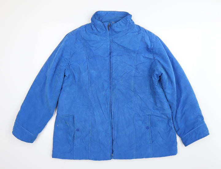 Klass Mens Blue   Windbreaker Coat Size L