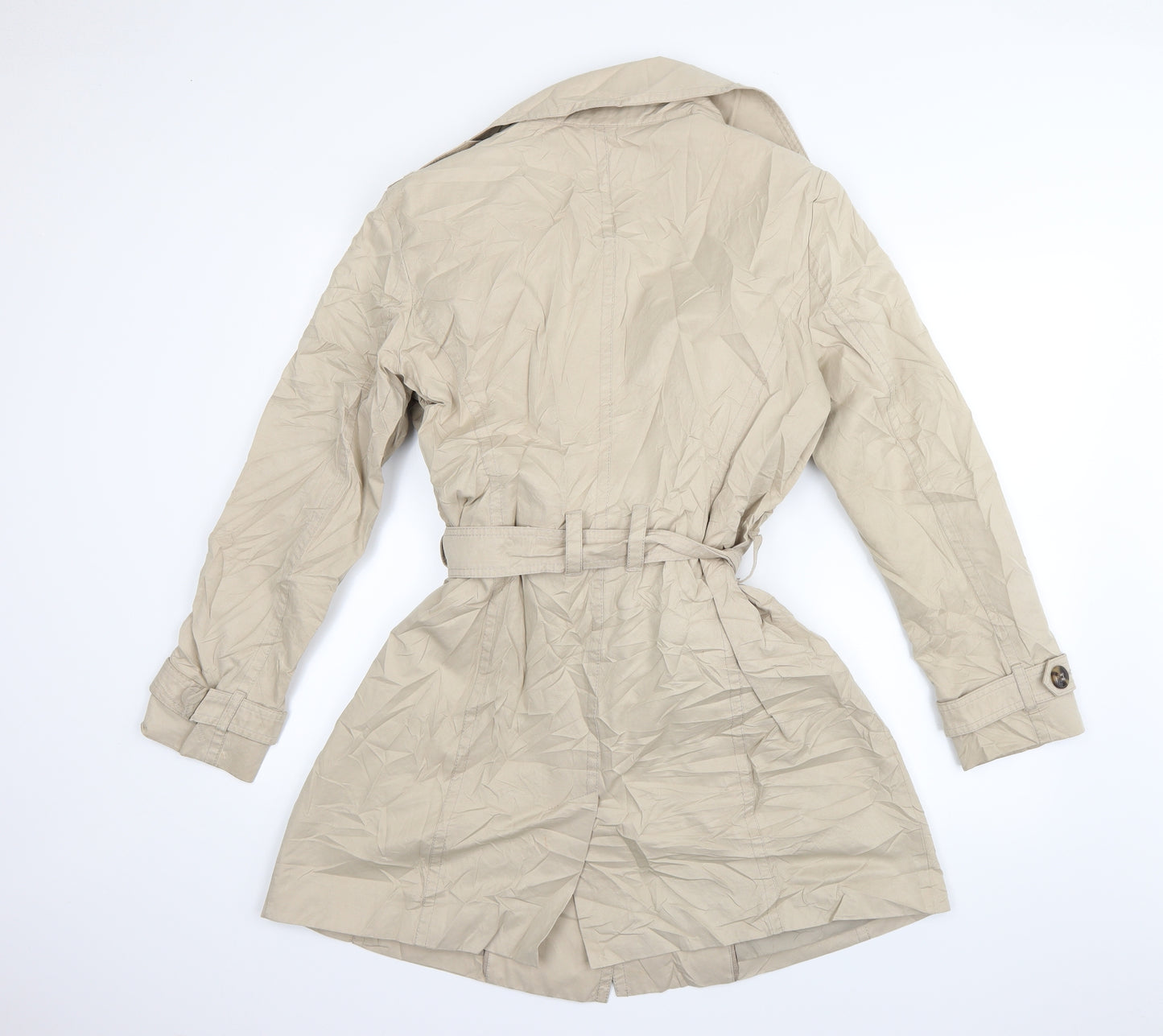 Espirit Womens Beige   Trench Coat Coat Size 16